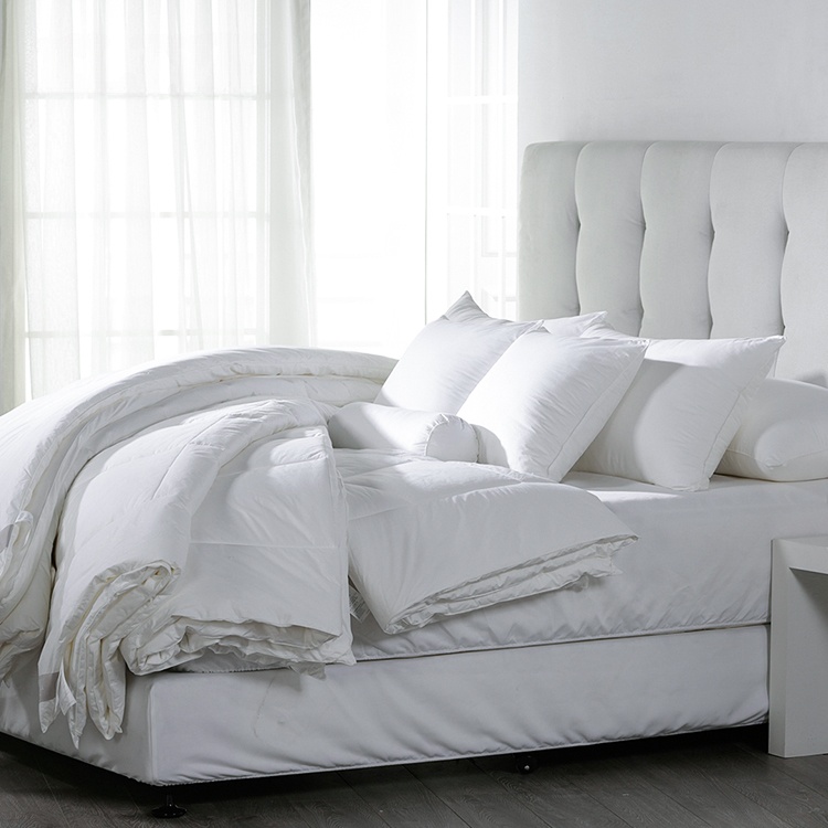 Supply Hotel Luxury 100% Cotton White Filling Duvet Quilted Duvet Set