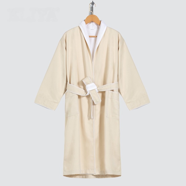 Factory 100 Cotton Bathrobe For Hotel Beige Hotel Bath Robe