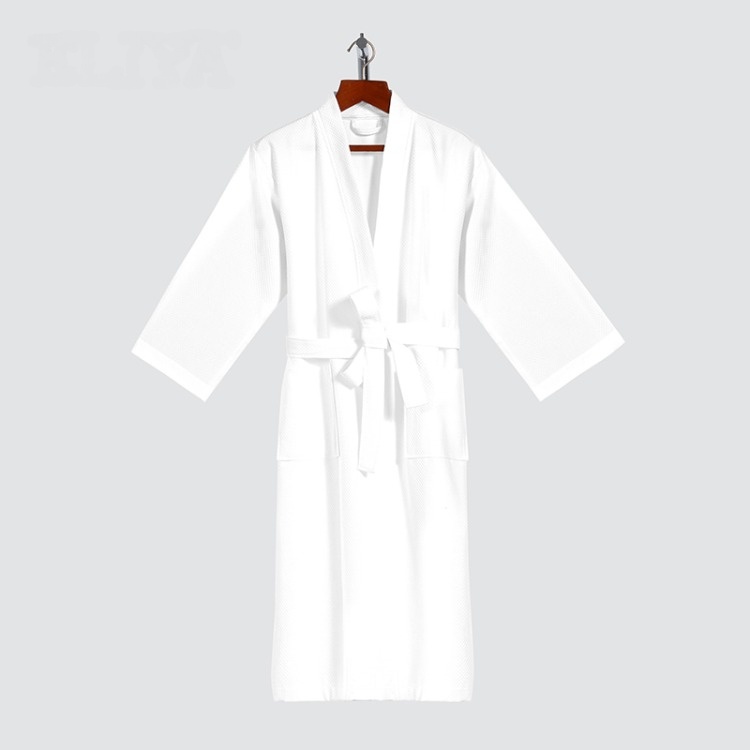 Wholesale 5 Star Bath robe Luxury Hotel Spa Robes Organic Cotton Waffle Hotel Robes