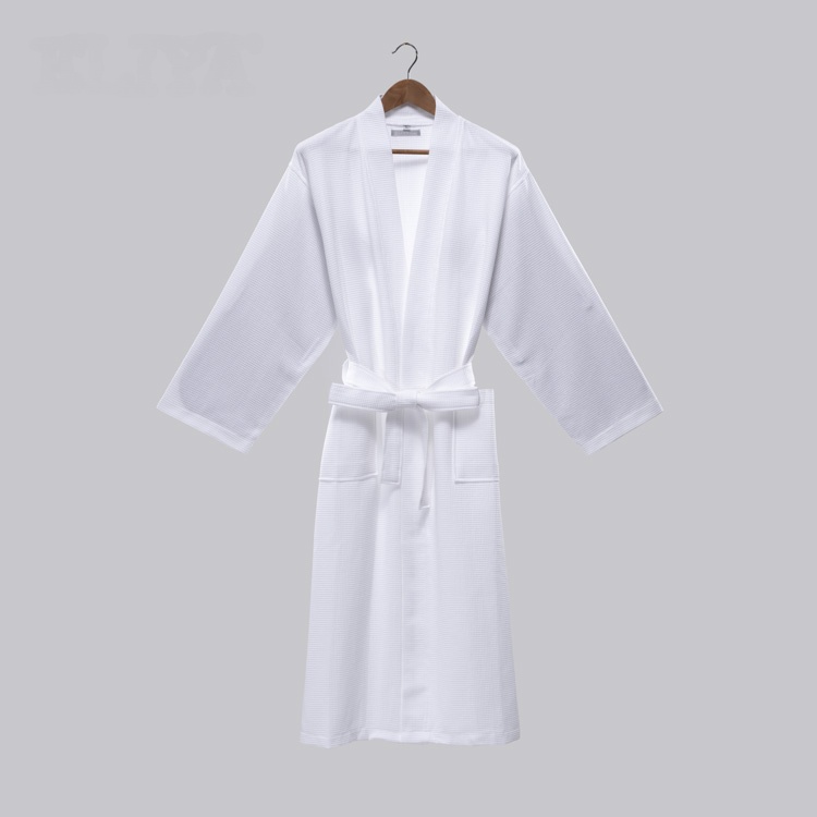 Summer Bathrobes Pure Cotton Breathable With Beautiful Waffle Weave Design