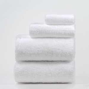 Juego de toallas de baño de hotel de color blanco liso y cómodo de 4 piezas