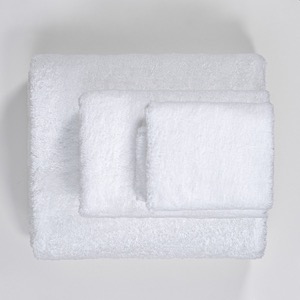 Juego de toallas de baño de hotel de color blanco liso y cómodo de 4 piezas