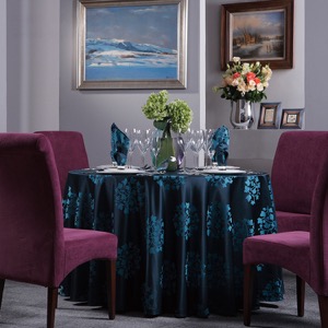 Entrega rápida, logotipo personalizado, mantel Jacquard, servilletas de lujo, mantel de algodón, funda para silla, servilleta