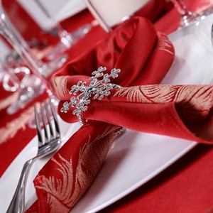 Servilletas de mesa naturales Diseño de boda de lino
