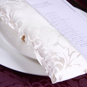Servilletas de lino con vainica para fiesta de boda blanca 100 al por mayor en Guangzhou