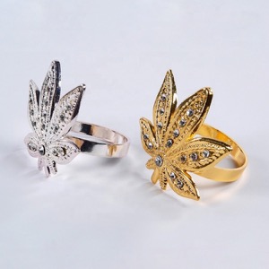 Anillo de servilleta de oro de lujo Anillos de servilleta hechos a mano