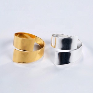 Anillo de servilleta de metal Anillo de servilleta de plata Anillo de servilleta de flor