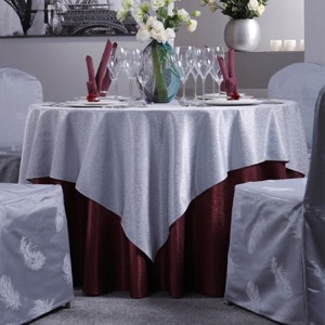 Mantel redondo blanco personalizado para fiesta de boda, para hoteles de lujo, poliéster/algodón, impermeable, para interiores y exteriores, regalos para banquetes