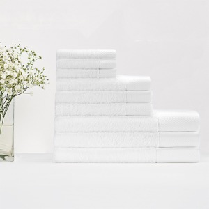 La toalla de baño modificada para requisitos particulares de la frontera del Dobby del hotel Grand Wyndham del algodón bordó negro