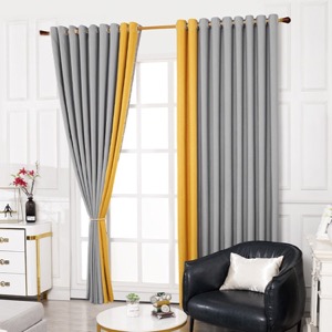 Cortina blackout de poliéster jacquard con oscurecimiento y aislamiento térmico