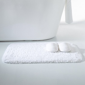 Sistema de alta calidad de la toalla de la estera de baño de la hospitalidad del hotel blanco llano de encargo 4pcs