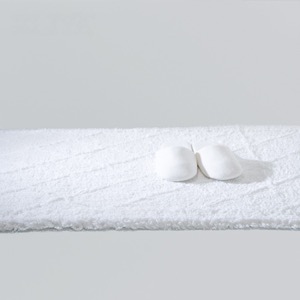 5 Star Hotel High Quality White Cotton Jacquard Bath Mat