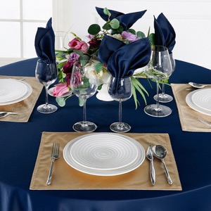 Damask Custom Logo Double Layer Wedding Table Linens
