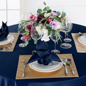 Damask Custom Logo Double Layer Wedding Table Linens
