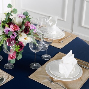 Damask Custom Logo Double Layer Wedding Table Linens