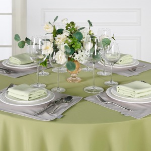 Venta caliente grandes eventos restaurante blanco mantel redondo boda