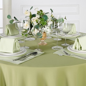 Venta caliente grandes eventos restaurante blanco mantel redondo boda