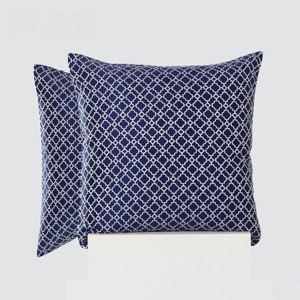 Funda de almohada bordada, cojín chino de Jacquard de alta precisión, cojines negros para cama, decoración del hogar de lujo