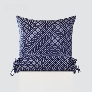 Funda de almohada bordada, cojín chino de Jacquard de alta precisión, cojines negros para cama, decoración del hogar de lujo