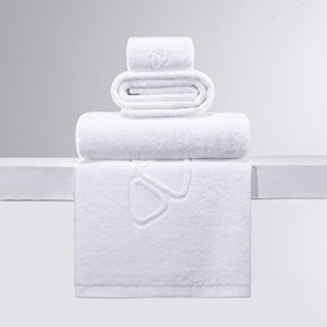 Toallas blancas 16S 100% algodón suaves y elegantes con diseño jacquard para uso hotelero