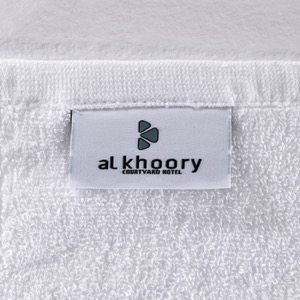 Toallas blancas 16S 100% algodón suaves y elegantes con diseño jacquard para uso hotelero