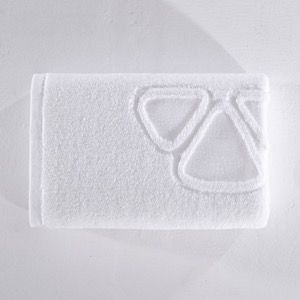 Toallas blancas 16S 100% algodón suaves y elegantes con diseño jacquard para uso hotelero