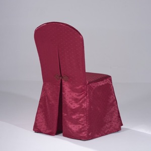 Funda clásica para silla de banquete 100% poliéster con pajarita para boda