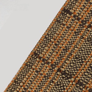 Mantel individual de lino naranja a rayas elegante