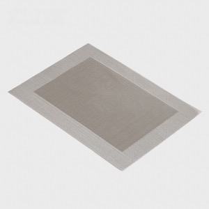 Manteles individuales de PVC con borde gris de grado comercial